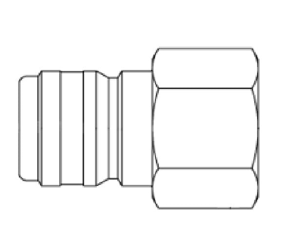 QC-PWSS06-M-04N-F by Couplamatic | Hydraulic Quick Coupler | PWSS Series | Pressure Wash | 1/4" Body Size x 1/4-18 | Female NPT | Plug | Stainless Steel