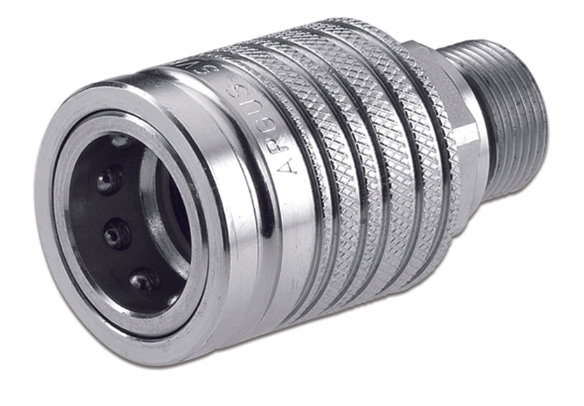 QCF-1212-FNPR ARGUS by Kuriyama | Hydraulic Quick Disconnect Coupling | QO-ISO-A | Poppet Standard ISO 7241 A Push Pull | -12 ISO 7241 A x -12 Female NPTF | Socket | Galvanized Steel