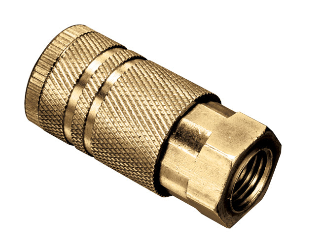 QDAC-4FC by Kuriyama | Industrial Quick Disconnect Coupling | QDAC-FC Series | 1/4" Body Size x 1/4" Female NPTF | Socket | Brass