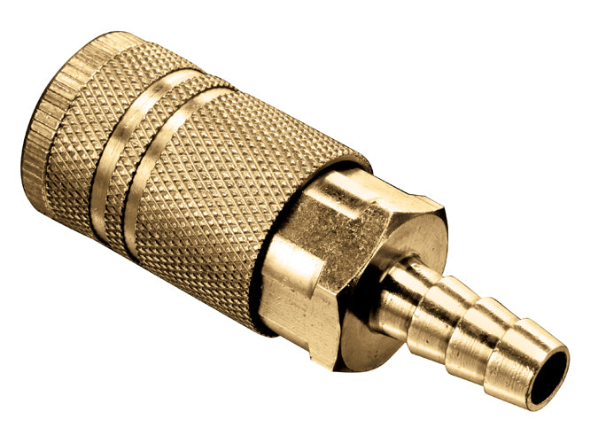 QDAC-4HC by Kuriyama | Industrial Quick Disconnect Coupling | QDAC-HC Series | 1/4" Body Size x 1/4" Hose Barb | Socket | Brass