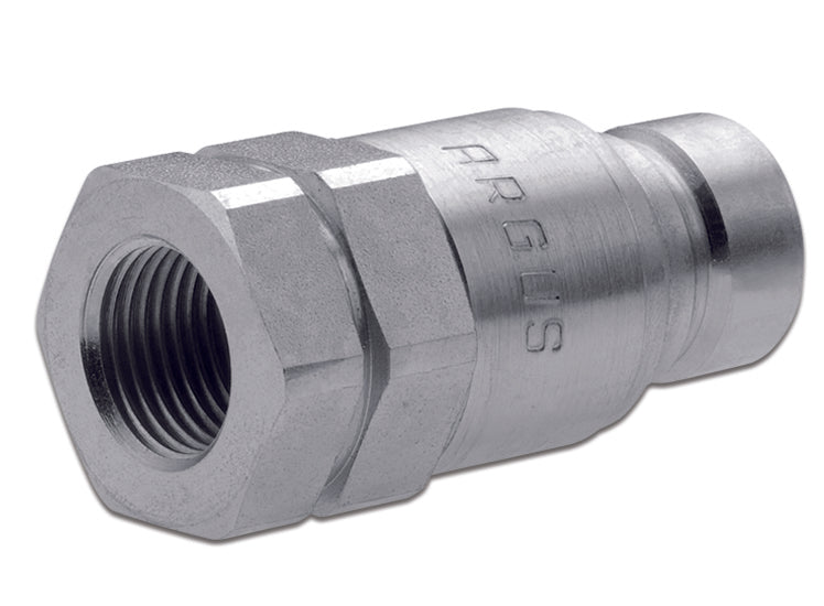 QFM-1616-FNPR ARGUS by Kuriyama | Hydraulic Quick Disconnect Coupling | QF Series | Flat Face Standard ISO 16028 | -16 ISO 16028 x -16 Female NPTF | Plug | Galvanized Steel