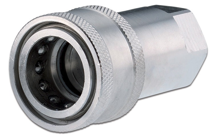 QPF-0404-FNPR ARGUS by Kuriyama | Hydraulic Quick Disconnect Coupling | QP Series | Industry Standard Poppet ISO 5675 | -04 ISO 5675 x -04 Female NPTF | Socket | Galvanized Steel