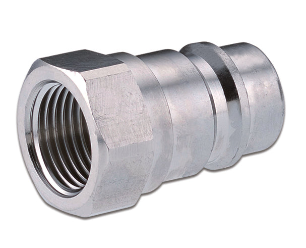 QPM-0404-FNPR ARGUS by Kuriyama | Hydraulic Quick Disconnect Coupling | QP Series | Industry Standard Poppet ISO 5675 | -04 ISO 5675 x -04 Female NPTF | Plug | Galvanized Steel