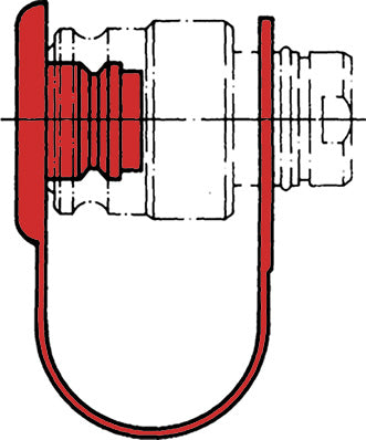 QTP-06 ARGUS by Kuriyama | Hydraulic Quick Disconnect Dust Plug for Female Socket | QT Series | Ball Industry Standard ISO 5675 | for -06 Size | Red | Plastic