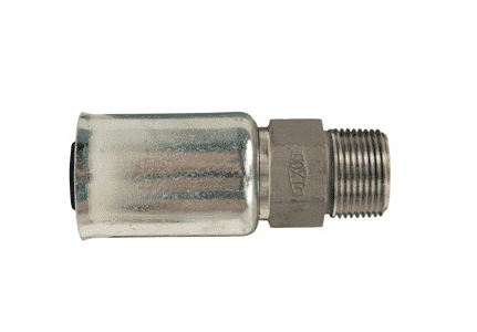 R16P4 Dixon Valve 1" Stainless/Carbon Steel External Swage Uni-Range Male Coupling - Hose OD from 1-42/64" to 1-46/64"