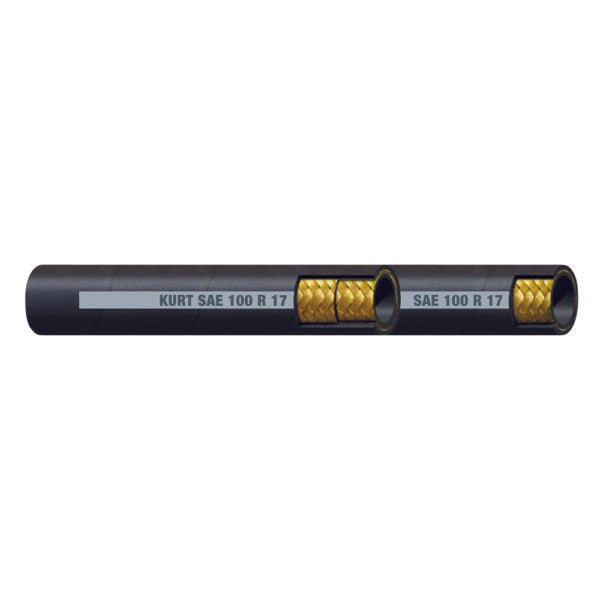 R17-06-Reel by Kurt Hydraulics | R17 Series | 0.375in ID x 0.65in ID | 3000 MAWP | 2-Wire Hydraulic Hose with Nitrile Tube and Neoprene Cover | SAE 100R17, Applicable MSHA Standards | Black | 500ft Reel