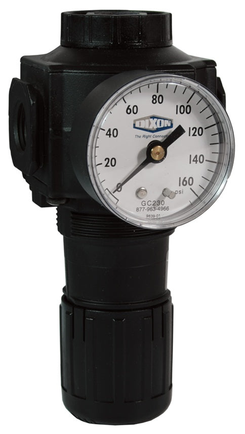 R74G-3RG by Dixon Valve | R74G Series 1 | Standard Regulator | 3/8" Port Size | 208 SCFM | with Gauge | 5-150 PSI Pressure Range