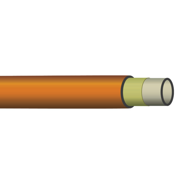 R8-06-NC by Kurt Hydraulics | R8-NC Series | 0.375in ID x 0.645in ID | 4000 MAWP | Non-Conductive Thermoplastic Hydraulic Hose with Polyester Tube and Polyurethane Cover | SAE 100R8 | Orange | 250ft Reel