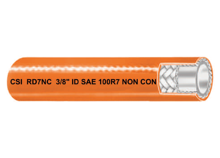 1/4" RD7NC by Couplamatic | Non-Conductive | Thermoplastic Hydraulic Hose | Reduced OD | Polyester Braid | SAE 100R7 | 1/4" ID | 250ft