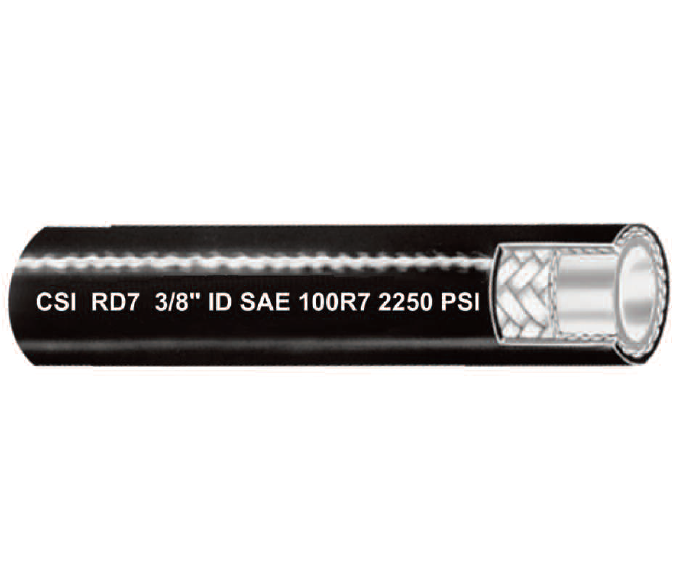 1/4" RD7 by Couplamatic | Thermoplastic Hydraulic Hose | Reduced OD | Polyester Braid | SAE 100R7 | 1/4" ID | 250ft