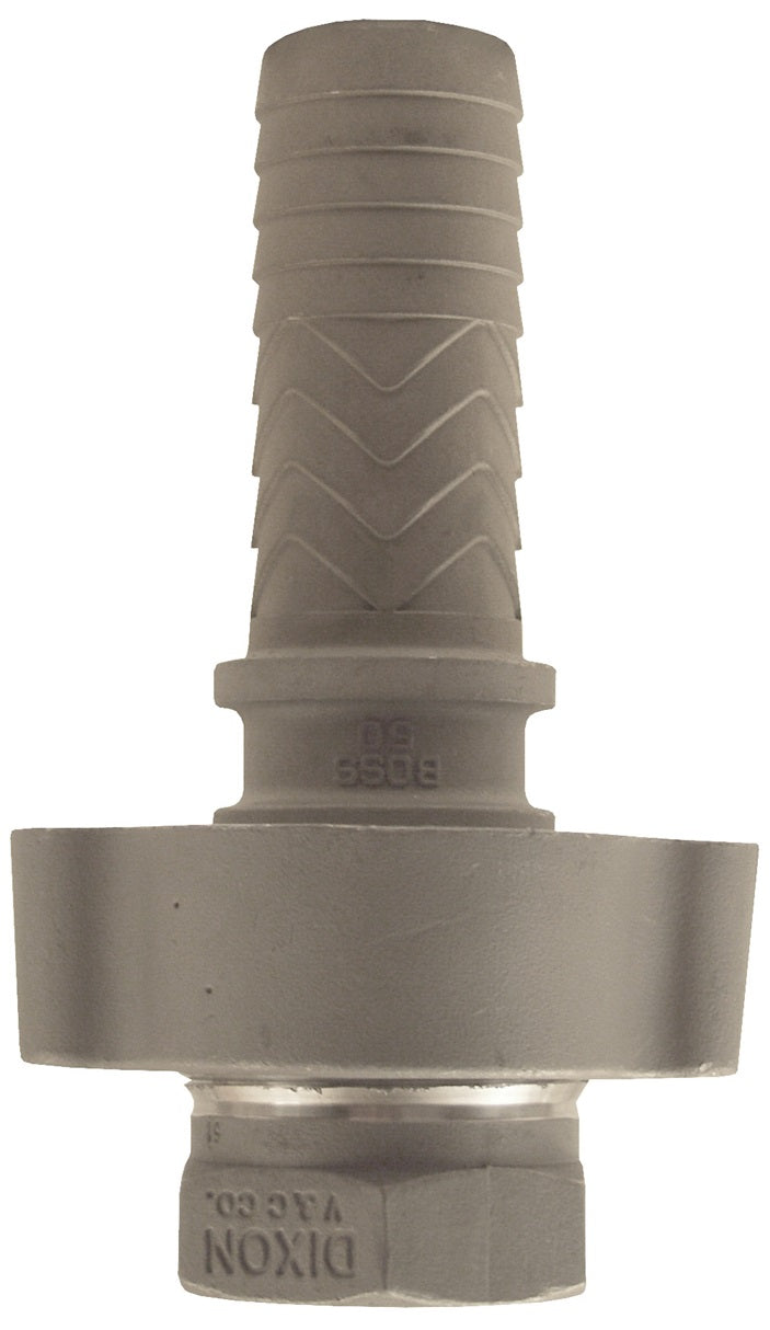 RGF81 by Dixon Valve | Boss® Ground Joint Coupling with Female Spud | 2" Female NPT x Hose Shank | 316 Stainless Steel