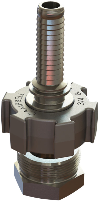RGJF-16 by Campbell Fittings | Ground Joint Coupling | Female Set | with low-profile nut | 4" Female NPT Thread x 4" Hose Shank | Ductile Iron/Steel