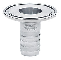 RHAS-SS300 by Kuriyama | RHAS-SS Series | Sanitary Rubber Hose Fitting | 3" Tri Clamp End x 3" Hose Shank | Short | Straight | 316 Stainless Steel
