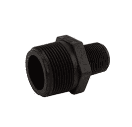 RN125-100 by Banjo | Pipe Fitting for Reducing Nipples | 1-1/4" Male NPT x 1" Male NPT | 300 PSI | Polypropylene | Pack of 10