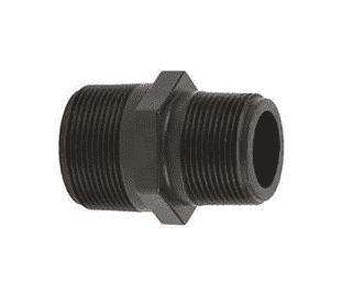 RN150-125 by Banjo | Pipe Fitting for Reducing Nipples | 1-1/2" Male NPT x 1-1/4" Male NPT | 300 PSI | Polypropylene | Pack of 10