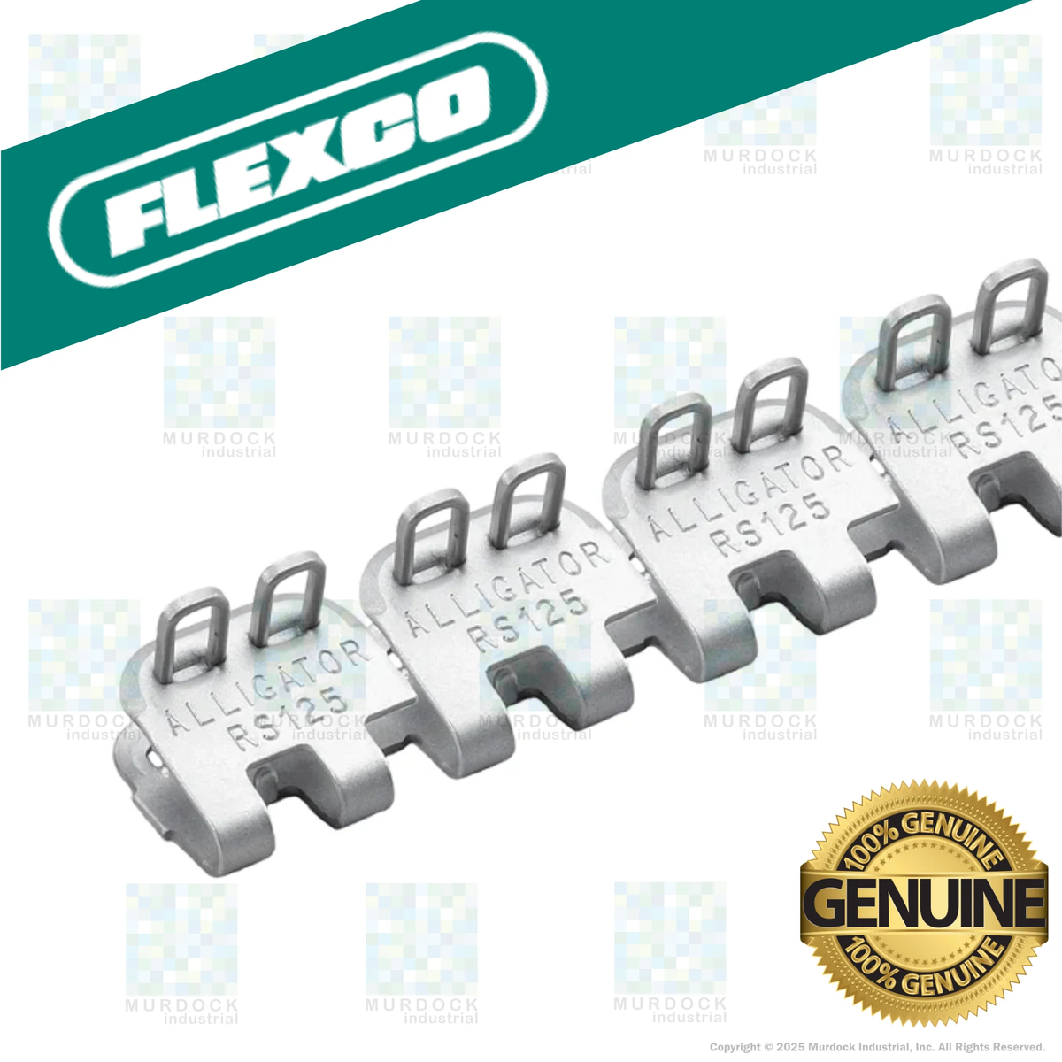 RS125J18/450NC by Flexco | #54518 | Alligator Ready Set Staple | 18" Belt Width | Nylon Covered Steel Cable Pins | Steel