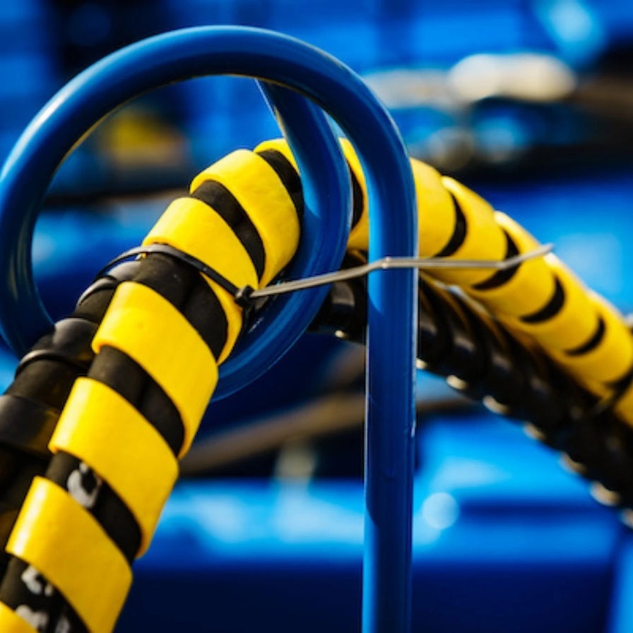 RSG-95HDY-66 Rhino™ by SRM Industries | RHINO Spiral Guard | 0.875" Hose ID x 0.86" - 1.37" Hose OD | Yellow | 66ft Length