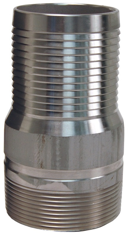 RST50 by Dixon Valve | King Combination Nipple | No Knurl | 5" Male NPT x 5" Hose ID | 316 Stainless Steel