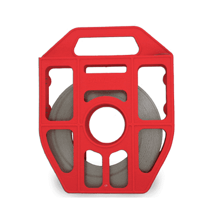 C406R9 by Band-It | Corrosion Resistant Band | 3/4" Width | 0.030" Thickness | Uncoated | 316 Stainless Steel | Red Tote | 100ft/Roll
