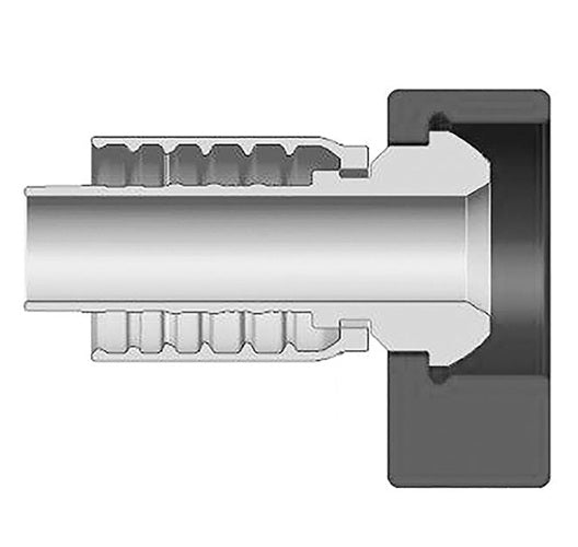 S-3232-MHUN Alfagomma by Kuriyama | S Series | One-Piece AlfaCrimp Hydraulic Hose Fitting (No-Skive) | Figure 1502 | -32 Male Hammer Union Integral Fitting with Lug Nut x -32 Hose ID | Steel