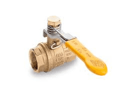 S95E41MR by RuB Inc. | Full Port 2-Way Ball Valve | 3/4" Female NPT x 3/4" Female NPT Deadman | with Yellow Steel Handle | Brass | Pack of 8