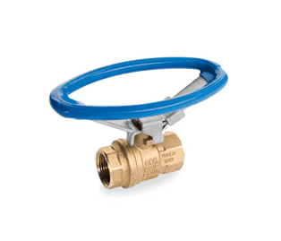 S95I43 by RuB Inc. | Full Port 2-Way Ball Valve | 2" Female NPT x 2" Female NPT | with Oval Lockable Handle | Brass | Pack of 4