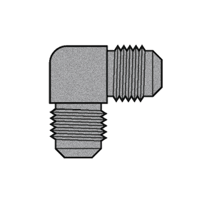 B-355-06-06 Breco by Foster | 3/8" Male SAE 45° Flare x 3/8" Male SAE 45° Flare | 90° Elbow