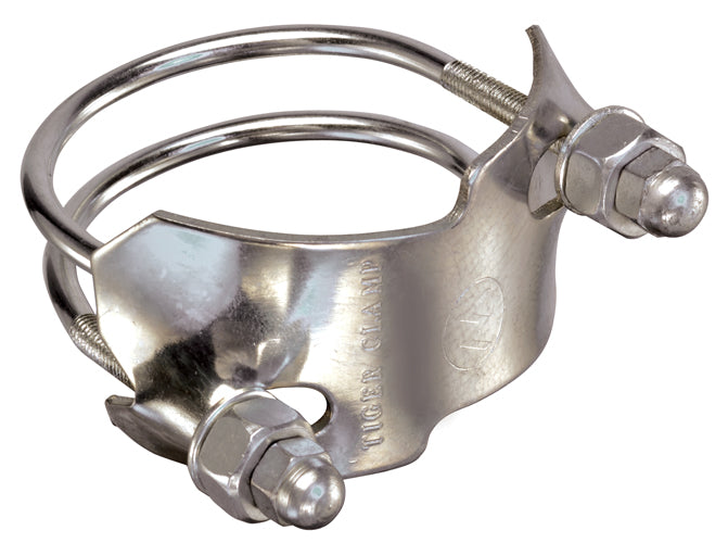 SDBC-SS-3.5 Tigerflex® by Kuriyama | SDBC-SS Series | Counterclockwise Spiral Double Bolt Clamp | 3-1/2" Size | 304 Stainless Steel