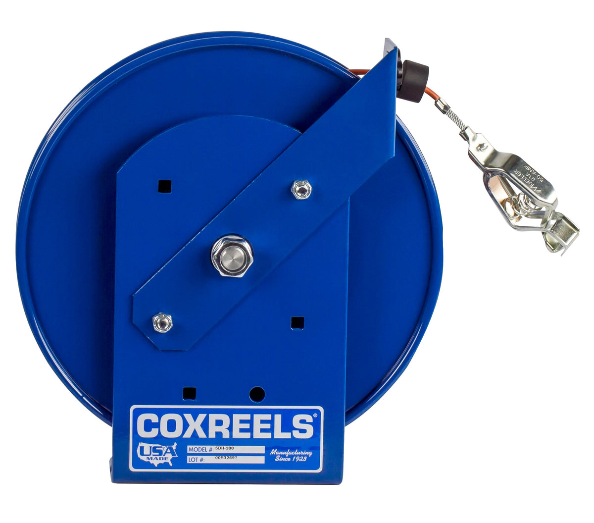 SDH-200-1 by Coxreels | SDH Series | Hand Crank Static Discharge Cable Reel | Steel | 200ft Cable Included