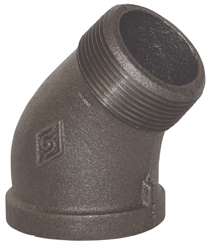 SE45200 by Dixon Valve | Pipe Adapter | 45° Elbow | 2" Male NPT x 2" Female NPT | 150# Iron