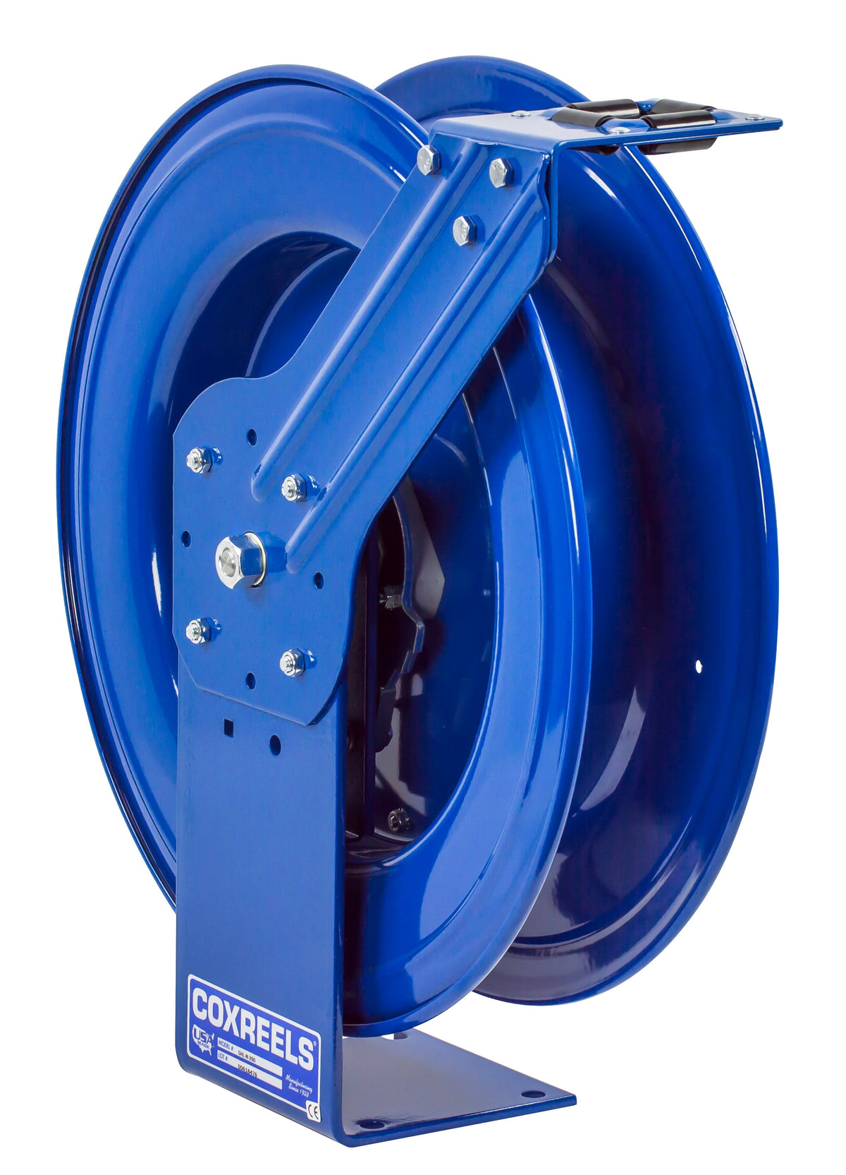 EZ-SHL-4100 by Coxreels | EZ-SH Series | 300 PSI EZ-Coil Safety Spring Driven Hose Reel for Air, Water & Oil | 1/2" Hose ID, 1/2" FNPT Inlet | Steel | 100ft Capacity, Hose Not Included