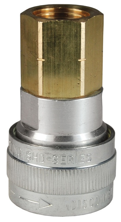 4SHDF3 by Dixon Valve | Pneumatic Quick Disconnect Coupling | SHD-Series | 3/8" Female NPT x 1/2" Twist-Lock Interchange | Socket | Nitrile Seal | Aluminum