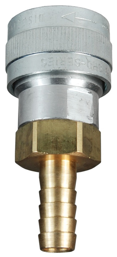 4SHDS4 by Dixon Valve | Pneumatic Quick Disconnect Coupling | SHD-Series | Hose Barb | 1/2" Hose ID x 1/2" Twist-Lock Interchange | Socket | Nitrile Seal | Aluminium