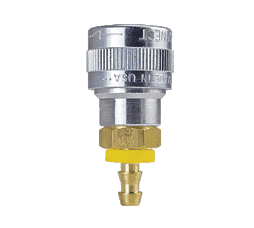 SHD1513 by ZSi-Foster | Quick Disconnect | SHD3 Series | 1/4" Automatic Socket | 1/4" ID | Push-On Hose Stem | Aluminum/Steel/Brass
