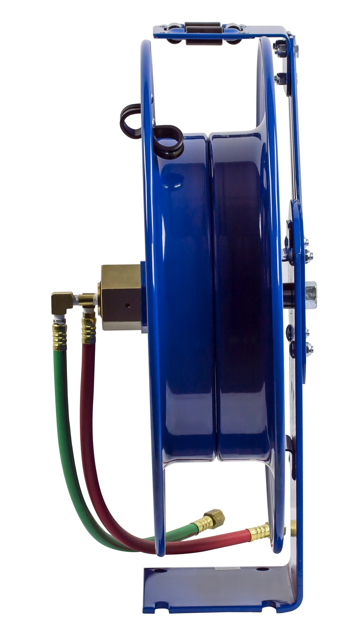SHWTL-N-175 by Coxreels | SHW Series | 200 PSI Dual Hose Spring Driven Hose Reel for Oxy-Fuel Welding (T-Grade) | 1/4" Hose ID, 1/4" FNPT Inlet | Steel | 75ft Capacity, Hose Not Included