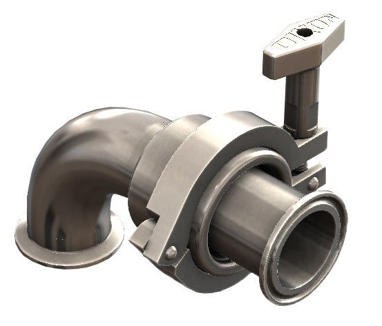 SJSS400ECC130 Dixon Valve SJSS Series Sanitary Swivel - 4" - Style 30 - Clamp Ends - EPDM - 316L Stainless Steel