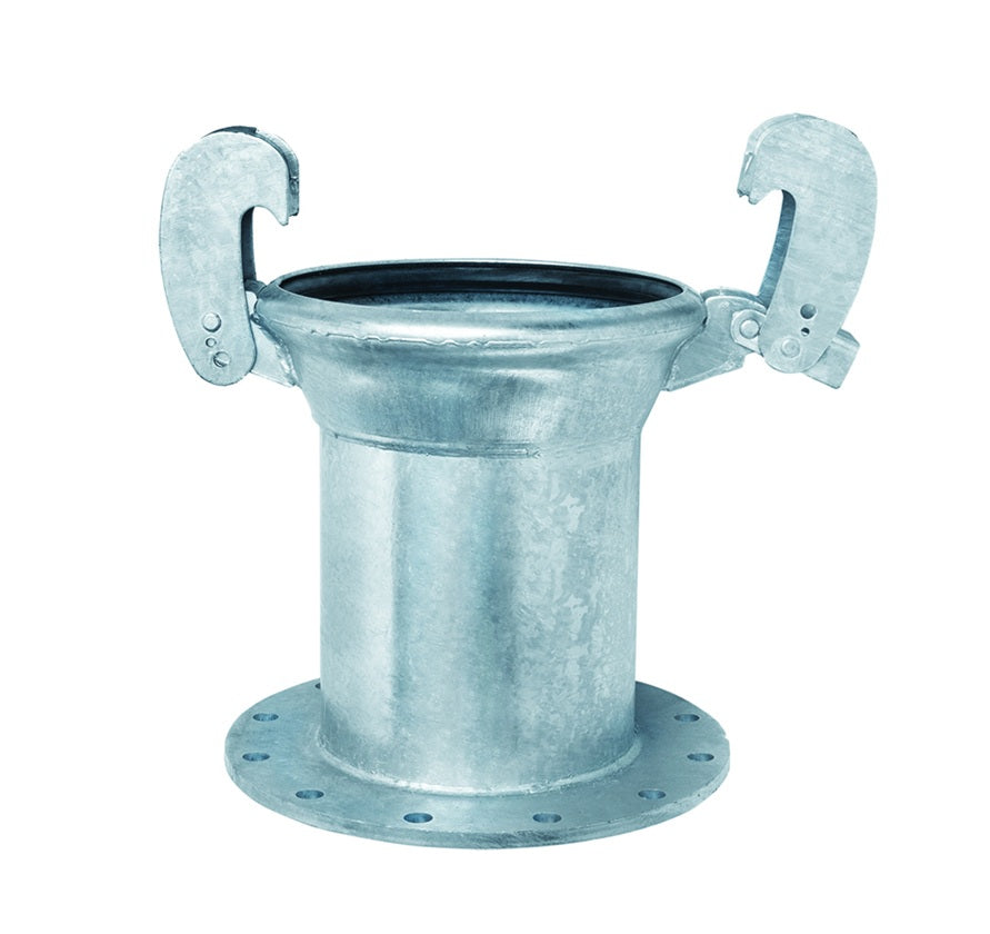 SLA-FLF1200 by Kuriyama | SLA-FLF Series | SPHERE LOCK™ Bauer Coupling | Type A | 12" Female Socket x 12" 150# ASA Flange | Galvanized Steel