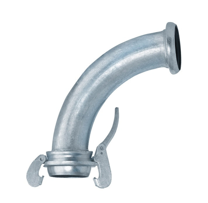 SLB-90EL600 by Kuriyama | SLB-90EL Series | SPHERE LOCK™ Bauer Coupling with Locking Lever Ring | Type B | 90° Elbow | 6" Female Socket x 6" Male Ball | Galvanized Steel