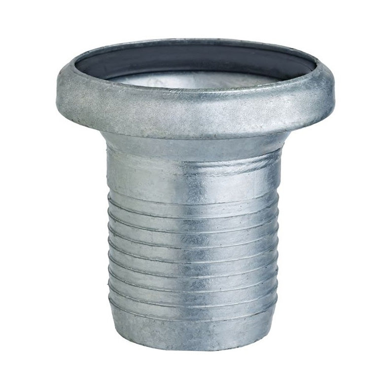 SLB-CRFH600 by Kuriyama | SLB-CRFH Series | SPHERE LOCK™ Bauer Coupling | Type B | 6" Female Socket x 6" Hose Barb HD Crimp | Galvanized Steel