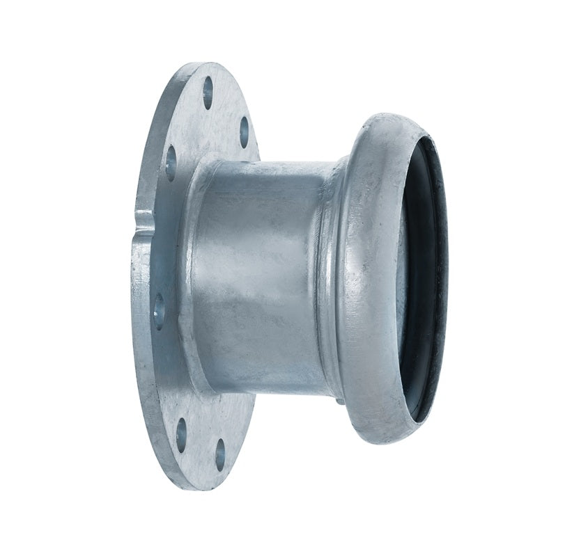 SLB-FLF1200 by Kuriyama | SLB-FLF Series | SPHERE LOCK™ Bauer Coupling | Type B | 12" Female Socket x 12" 150# ASA Flange | Galvanized Steel