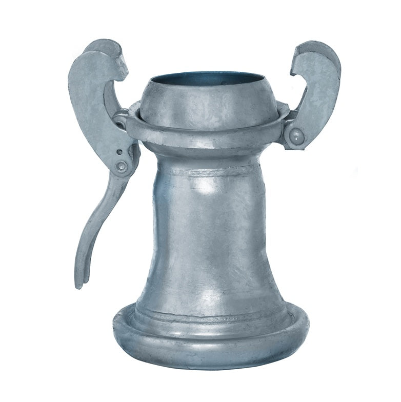 SLB-FMR4060 by Kuriyama | SLB-FMR Series | SPHERE LOCK™ Bauer Reducer Coupling with Locking Lever Ring | Type B | 4" Female Socket x 6" Male Ball | Galvanized Steel