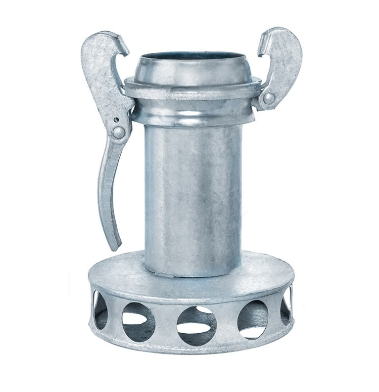 SLB-MRHS1200 by Kuriyama | SLB-MSHS Series | SPHERE LOCK™ Bauer Coupling with Locking Lever Ring | Type B | 12" Male Ball x 12" Round Hole Strainer | Galvanized Steel