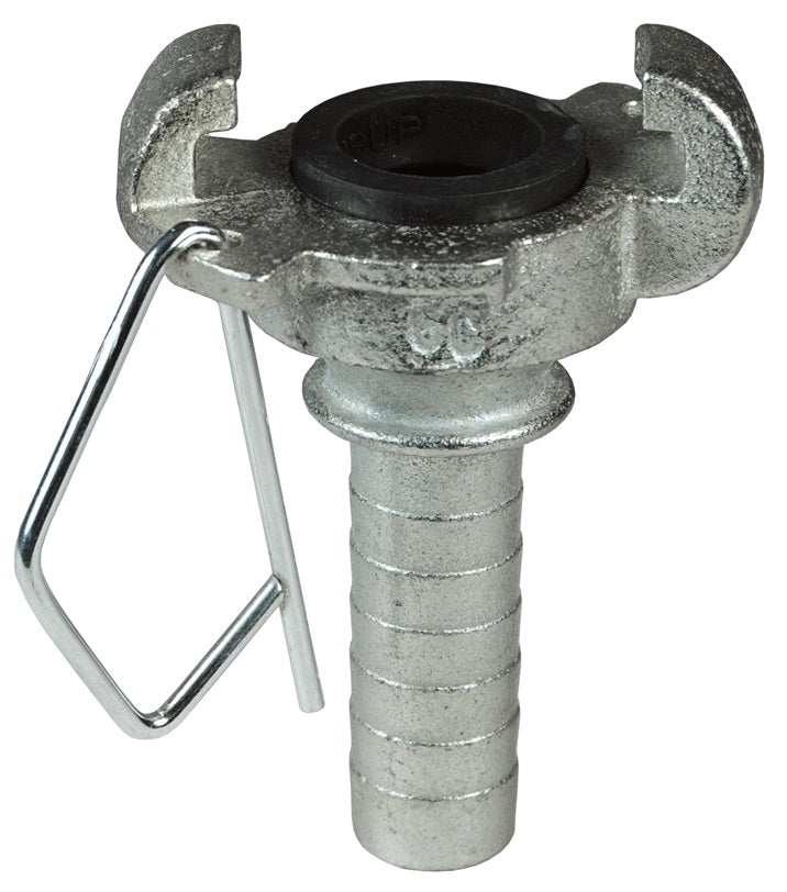 SL100H Sure-Lock® by Dixon Valve | Pneumatic Fitting | Small Head Coupling | Chicago Style x 1" Hose Barb | Iron