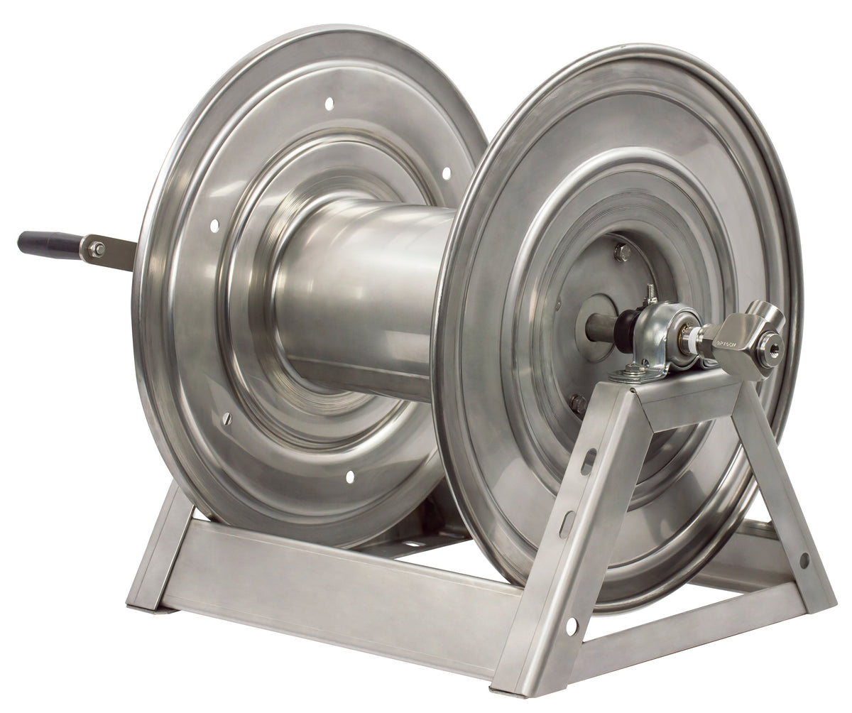 1125-5-100-SP by Coxreels | 1125-SS Series | 3,000 PSI Hand Crank Hose Reel | 3/4" Hose ID, 3/4" FNPT Inlet | Stainless Steel | 100ft Capacity, Hose Not Included