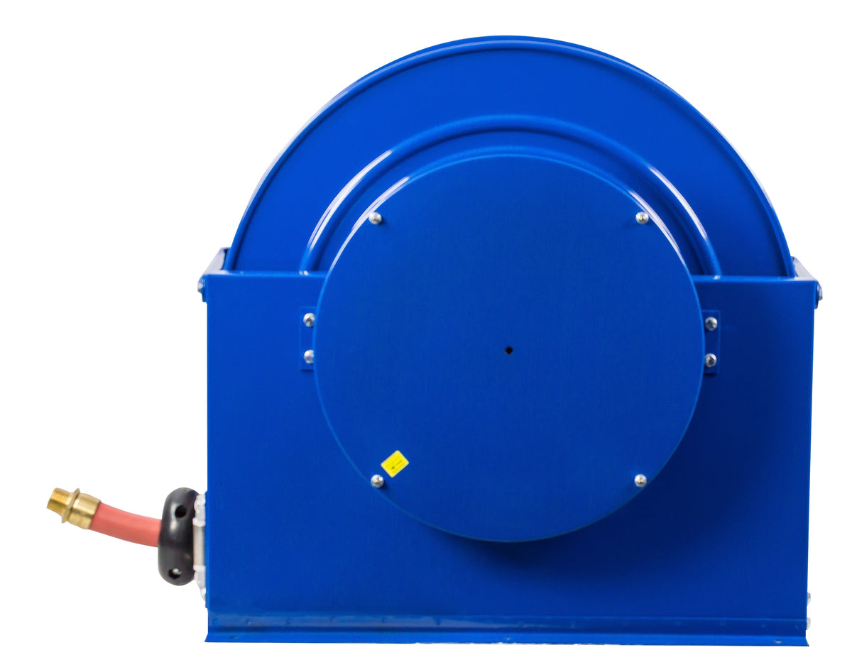 SLP-5100 by Coxreels | SP Series | 300 PSI Spring Driven Hose Reel | 3/4" Hose ID, 3/4" FNPT Inlet x 3/4" MNPT Hose End | Steel | 100ft PVC Hose Included