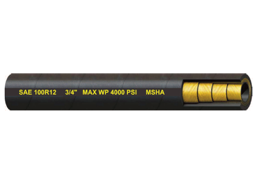 1/2" SP580 by Couplamatic | Four Spiral High Pressure Hydraulic Hose | Caterpillar | 4 Spirals | SAE 100R12 | 1/2" ID | 50ft