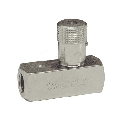 SPF800 Dixon Valve 1/2" Female NPTF Zinc Plated Steel Series PF Flow Control Valve with a Dichromate Seal