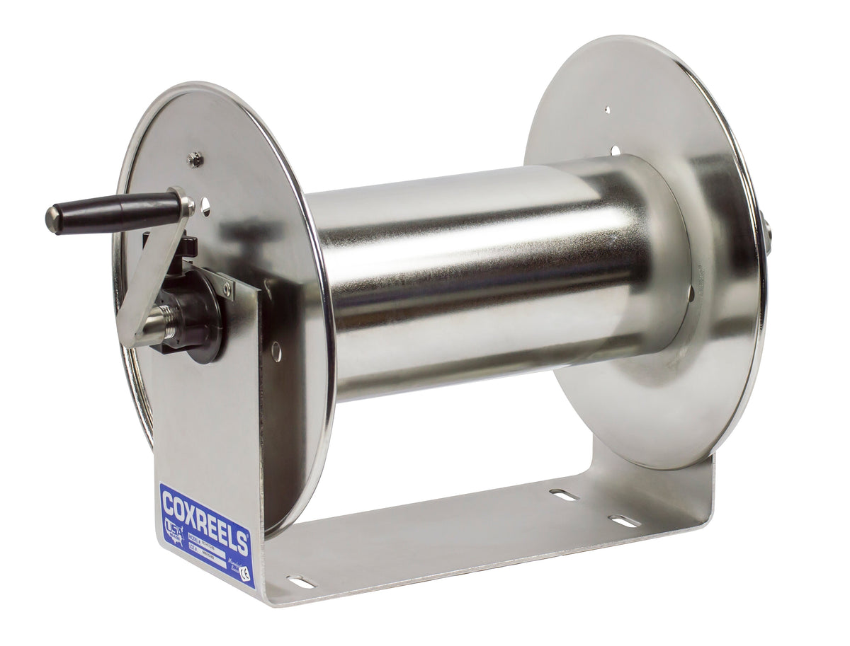 117-5-100-SS by Coxreels | 100-SS Series | 4,000 PSI Hand Crank Hose Reel | 3/4" Hose ID, 3/4" FNPT Inlet | Stainless Steel | 100ft Capacity, Hose Not Included