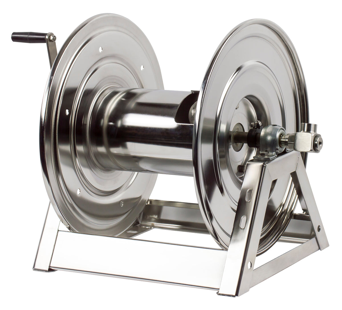 1125-5-200-SS by Coxreels | 1125-SS Series | 3,000 PSI Hand Crank Hose Reel | 3/4" Hose ID, 3/4" FNPT Inlet | Stainless Steel | 200ft Capacity, Hose Not Included