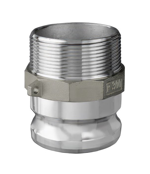 SS-F500 by Kuriyama | SS-F Series | Part F | Cam & Groove Adapter | 5" Adapter x 5" Male NPT | 316 Stainless Steel